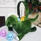 Adorable 3D Green Plush Dinosaur Basket Easter Basket Easter Egg Hunting Basket Halloween Trick or Treat Basket